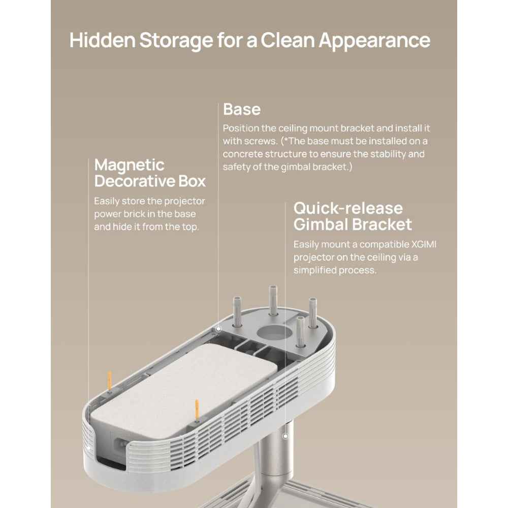XGIMI Ceiling Mount, for Elfin, Mogo, Halo, Horizon, Horizon 20 Series