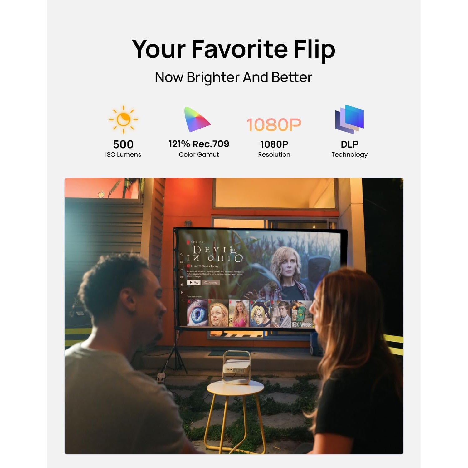 Elfin Plus (Google TV) - Portable Smart Projector