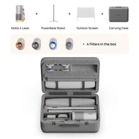 MoGo 4 Laser Outdoor Set — Projector + 70" Screen + PowerBase Battery | OPEN BOX